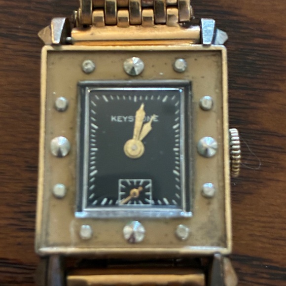 Vintage Mid Crntury Keystone Gold and Black Watch - Picture 5 of 5